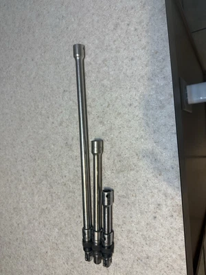 Cornwell Tools E23LKST 3 Piece 3/8” Drive Snap Locking Knurled Extension Set - Image 1 of 4