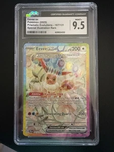 2025 Eevee ex 167/131 Sv: Evoluzioni Prismatiche Illustrazione Speciale Rara CGC 9.5 - Foto 1 di 2