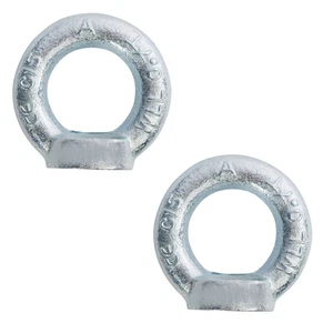 2x metrische Augenmutter 6 mm Durchmesser Gewinde verzinkt DIN582 Augenmutter (WLL je 80 kg) - Bild 1 von 2