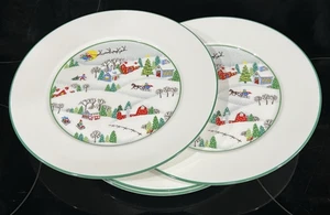 4 Plato de ensalada de Navidad Lenox Sleighride Bone China 8" - Imagen 1 de 11