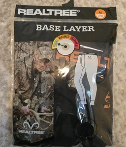 Realtree Mens Performance Thermal Black Bottom Size M Base Layer Pants New - Picture 1 of 2