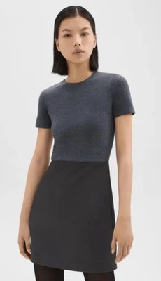 Vestido suéter para mujer Theory manga corta 100 % cachemir talla P(0) A5 $225 Foto 1 de 4