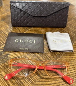 Gafas ópticas ovaladas Gucci 50 mm rojo naranja GG 5007/C W6V 125 NUEVAS - Imagen 1 de 7