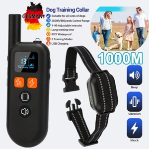 Elektroschock Pet Dog Training E-Halsband Anti-Bark Obedience Stromschlag 1000M - Bild 1 von 16