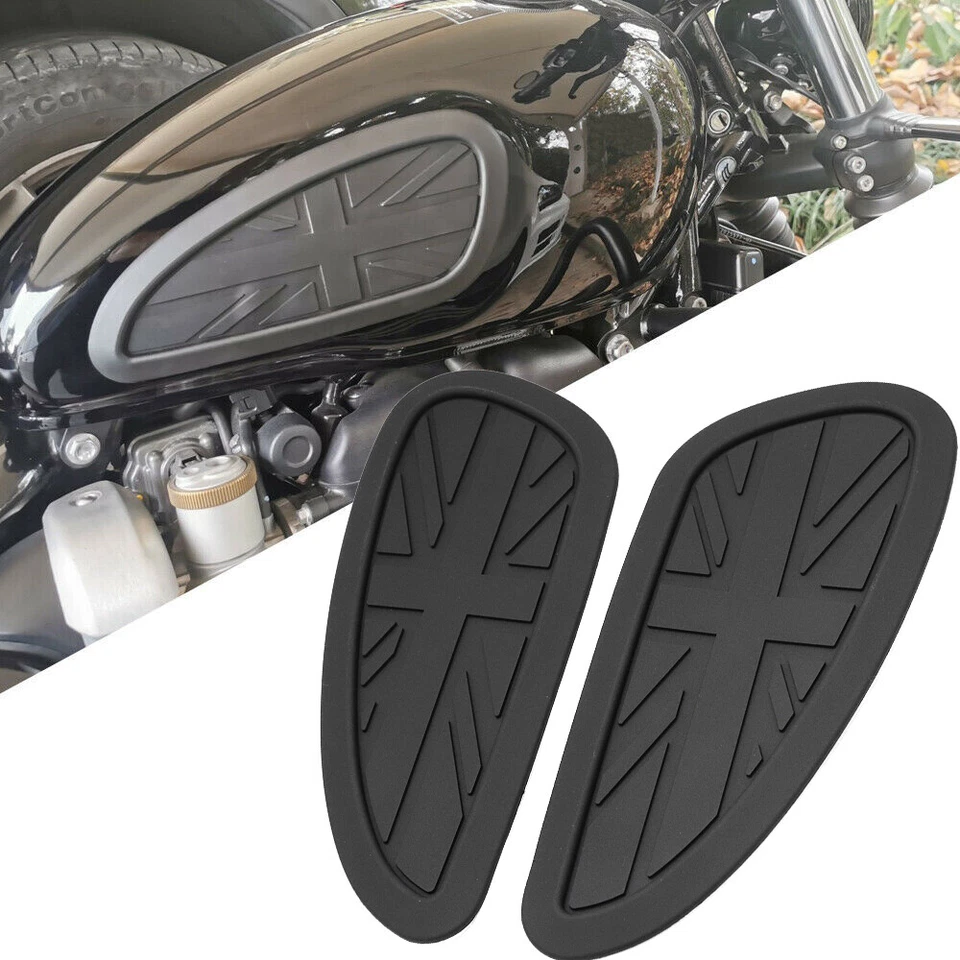 Tank Knee Pad For Triumph Thruxton Bonneville Scrambler Street Twin T100 T120  Foto 1 de 4