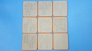 18 piezas-Sizzlits Doodle con alfabeto DAZZLE (9 troqueles) y alfabeto Man, Oh, Man (9 piezas) - Imagen 1 de 5