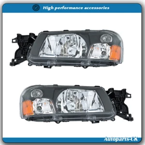 For 2003-2004 Subaru Forester LH+RH Side Headlights Headlamps Clear Lens Halogen - Picture 1 of 12