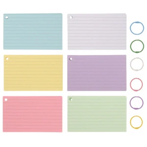 Notebook Colored Index Cards Portable Blank Flashcards Child Office - Picture 1 of 12