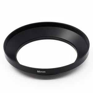 86 mm 95 mm x1 paraluce in metallo inclinato curvo curvo paralume per obiettivo grandangolare - Foto 1 di 7