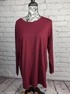 J Jill Womens Long Sleeve Stretch Knit Plus Size 1x Popover Tunic BBIN - Picture 1 of 8