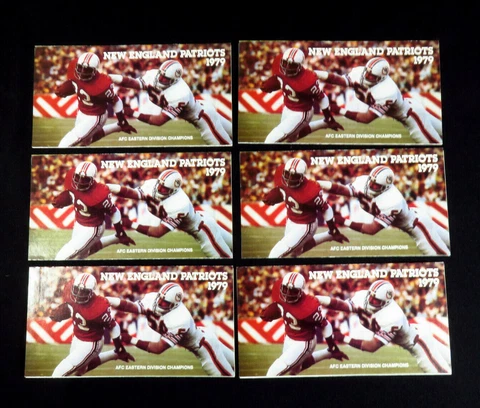 Lot of 6 ~ 1979 NEW ENGLAND PATRIOTS Schedule + Ticket Form = pre- Tom Brady Cover