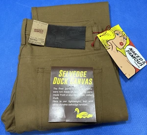Naked & Famous Denim Weird Guy "Duck Canvas" 10 oz Japanese Selvedge - Size 31 - Picture 1 of 7