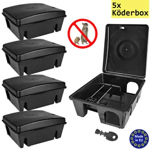 5x Köderstation Mäusefalle Mäusebox Köderbox Rattenbox Nagerköderstation Petigi - Bild 1 von 7