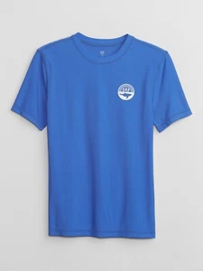 NEW $30 GAP Kids Boys Azure Blue Short Sleeve Rash Guard Swim Top Sz Small (6/7) - Picture 1 of 1
