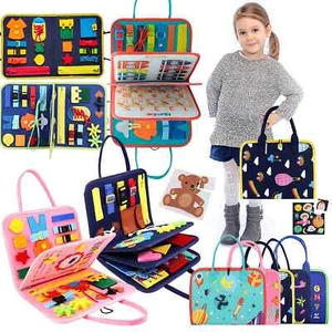Board Toys for Toddlers Sensory Preschool Learning Educational Travel Activities - Picture 1 of 29