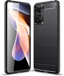 COVER CARBON PER XIAOMI REDMI NOTE 11 PRO 5G CUSTODIA OPACA TPU MORBIDA ANTIURTO - Foto 1 di 5