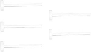 Jewelry 5Pcs 18g Clear Nose Ring Retainer Bioflex Shape Nose Rings Studs Piercin - Picture 1 of 4