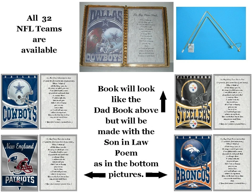 Personalized Son in Law NFL Birthday,Father's Day,Valentine's Day,Christmas Gift - Image 1 of 1