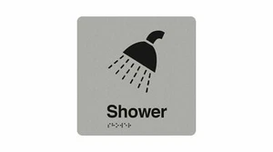Shower (Statutory Braille & Tactile Sign) - Picture 1 of 2