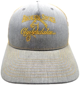 Richardson 112FP Broken Spoke Clydesdales LLC Trucker Hat Cap Snapback Gray Gold - Picture 1 of 14