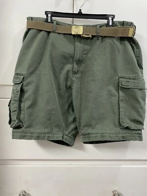 Boy Scouts Adult 40 Green Cargo Shorts With Belt - Image 1 of 4