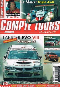 Compte Tours Magazine N°174 Juillet 2004 : Lancer EVO VII GR.N - Foto 1 di 1