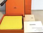 Hermes Azap Compact Wallet Lime Orange B Evercolor Silk Jigglypuff Lining