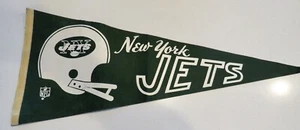 Bandera de los Jets de Nueva York 100 % auténtica de principios de la década de 1980 con licencia oficial - Imagen 1 de 6