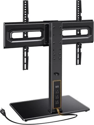 Perlegear Soporte de TV Universal con Toma de corriente, Soporte de TV Giratorio para 32-80 Pulgadas T Foto 1 de 4