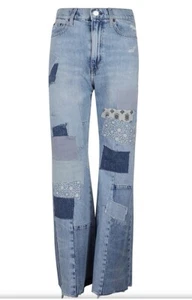 Polo Ralph Lauren Patchwork Flare Denim Jeans Light Wash Size 26 - Picture 1 of 5