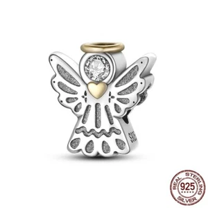 Lucky Guardian Angel Charm For European Bracelets S925 Sterling Silver - Picture 1 of 3