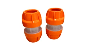 DURA-LINE CLEAR-LOCK 2" ORANGE COUPLER - LOT OF 2 - Picture 1 of 3