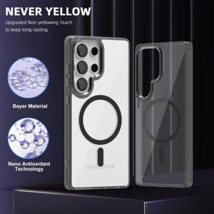 Magnetic Case For Samsung S25 S24 S23 S22 Ultra A56 A16 ShockProof Clear Cover - Picture 1 of 21