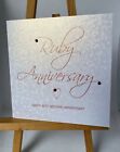40Th Wedding Anniversary Card Handmade Ruby Anniversary Congratulations Parents