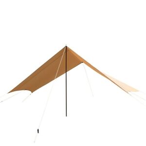UNISTRENGH Large 6x4M Waterproof Canvas Bell Tent Glamping Camping Tent Yurts
