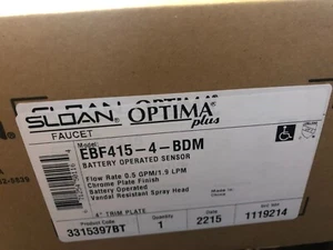 Grifo de baño con sensor de movimiento cromado Sloan Optima Plus EBF415-4-BDM - Imagen 1 de 2