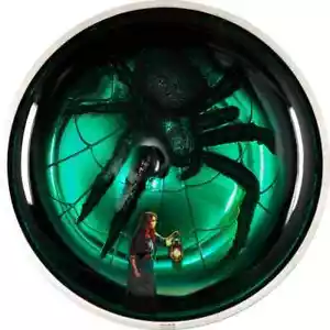 Aracnofobia Fobie 2 oz Moneta Argento Proof 10$ Isole Cook 2025 - Foto 1 di 3