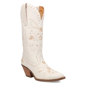 Dingo Full Bloom Floral weiß Leder Snip Toe Western Cowgirl (USA Damengröße) - Bild 1 von 6