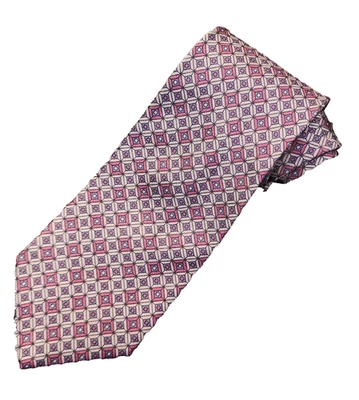 NWT Vintage Claiborne 100% Silk Classic Mens Geographic Tie Necktie - Image 1 of 4
