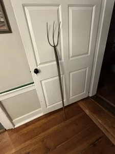 Antique Three Tine Pitch Fork - Picture 1 of 10