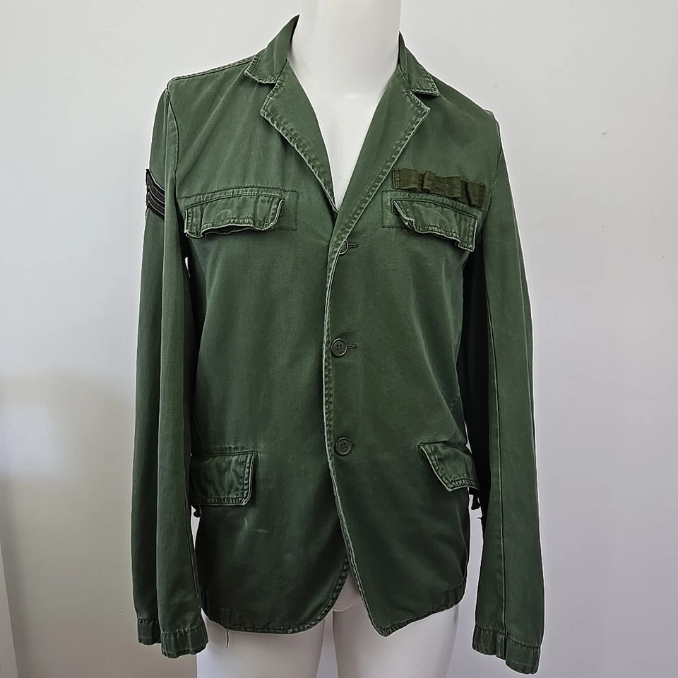 VTG Y2K Tripp NYC Daang Goodman Jacket Green Military Style Punk Coat Mens S - Image 1 of 4