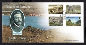 South Georgia - 2014 History of Reindeer First Day Cover - Picture 1 of 2