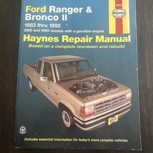 Manual de reparación Haynes 36070 para Ford Ranger y Bronco II 2x2 4x4 1983-1992 - Imagen 1 de 2