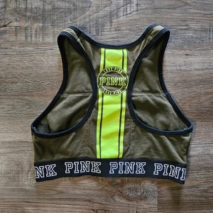 Sujetador deportivo ROSA Victoria Secret para mujer lima y oliva talla pequeña - Imagen 1 de 6