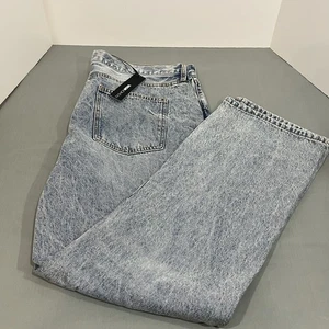 Jeans donna moda Nova crossover gamba dritta taglia 18 blu stone washed - Foto 1 di 14