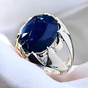 Natural Blue sapphire ring, sapphire rings, high quality crystal clean sapphire - Picture 1 of 5