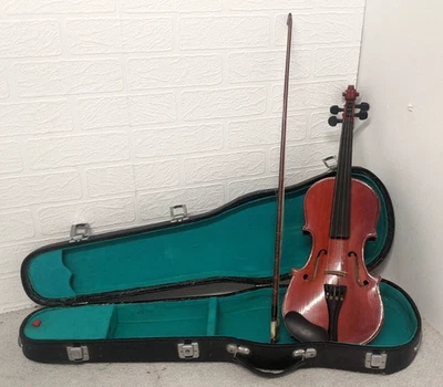 Cremona Violin 1/2 Size Case Bow Needs Rehairing Hard Case Spares Repair - Image 1 of 4