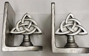 Carved Book Ends Celtic Knots Pair - Picture 1 of 8