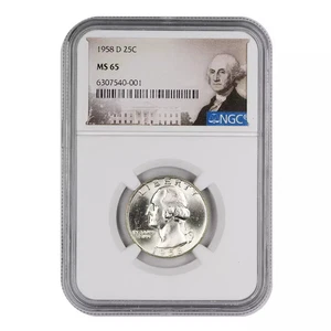 1958-D Washington Quarter NGC MS-65 - Picture 1 of 2