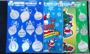 Vintage 1993 Fensterklammer Prismatix Weihnachten gemischt 4 Stück - Bild 1 von 4